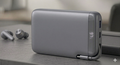 NovaCore Ultra 140W PD 3.1 Power Bank, 27,000mAh Portable Laptop Charger with Apple Find My, Built-in USB-C Cable, OLED Smart Display, Extreme Weather Optimized for MacBook Pro, iPhone 17, and iPad.