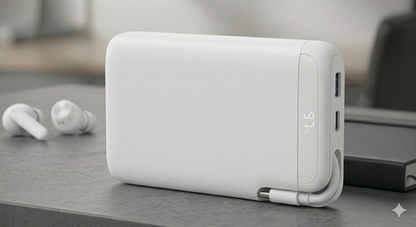 NovaCore Ultra 140W PD 3.1 Power Bank, 27,000mAh Portable Laptop Charger with Apple Find My, Built-in USB-C Cable, OLED Smart Display, Extreme Weather Optimized for MacBook Pro, iPhone 17, and iPad.