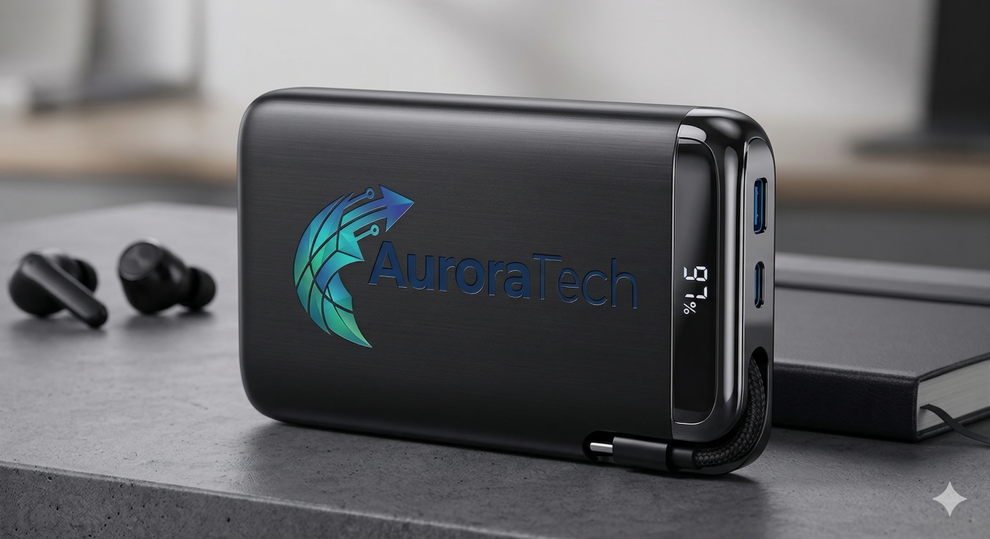 NovaCore Ultra 140W PD 3.1 Power Bank, 27,000mAh Portable Laptop Charger with Apple Find My, Built-in USB-C Cable, OLED Smart Display, Extreme Weather Optimized for MacBook Pro, iPhone 17, and iPad.